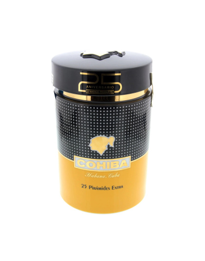 Cohiba Piramides Extra - Ceramic Jar 25 Cigars - Authentic Cuban Cigars